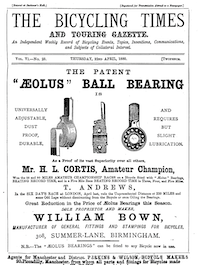 The Bicycling Times Touring Gazette front cover