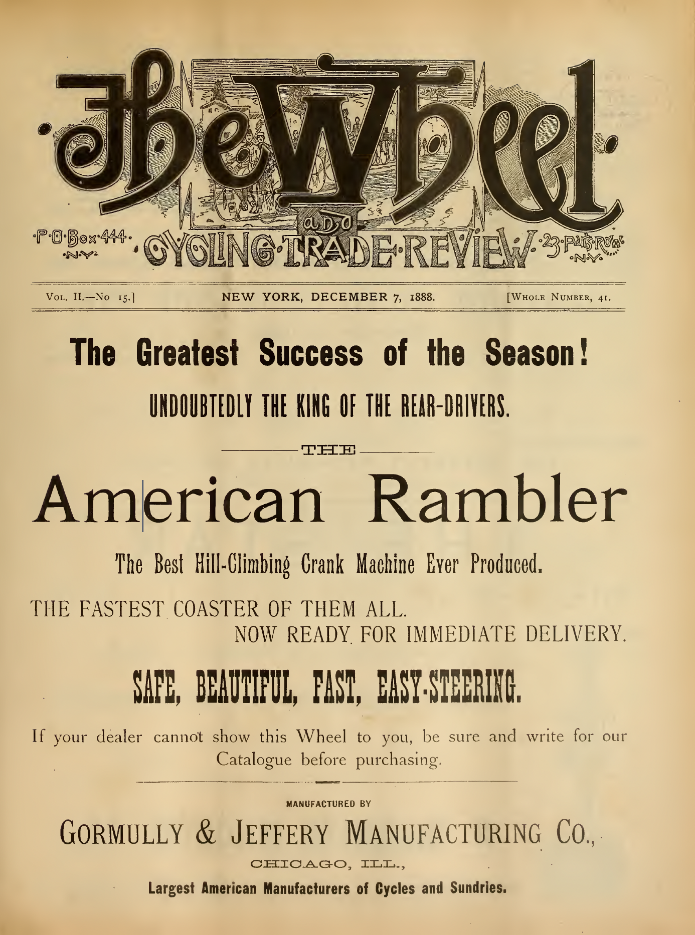 The Wheel Cycling Trade Review front cover