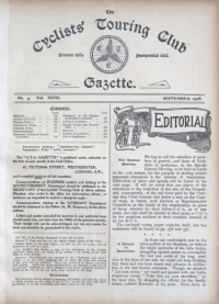 CTC Gazette, Vol 1908, No 9